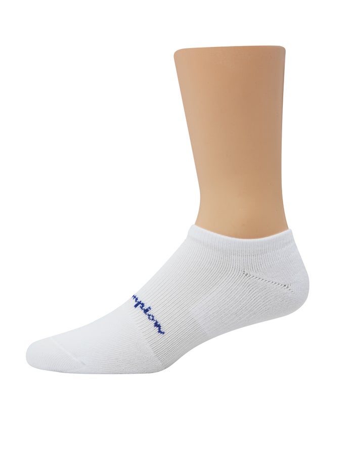 Champion Mens Socks NZ - Compression No-Show 3-Pairs White ( 2047-LYXGV )